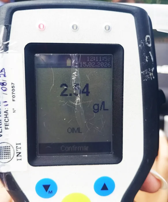 El test arrojó 2,54 gramos de alcohol en sangre.