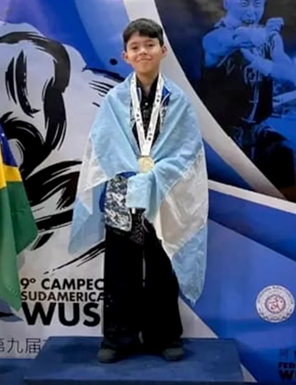 Bruno Rol&oacute;n tiene 11 a&ntilde;os y se clasific&oacute; al Mundial Junior de Wushu