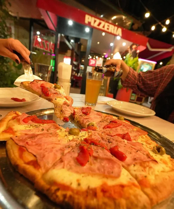 pizza en primer plano