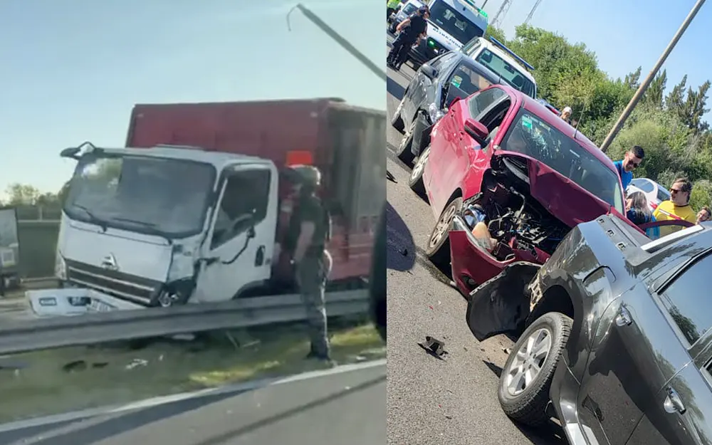 Miércoles accidentado en la Panamericana: dos choques e importantes demoras