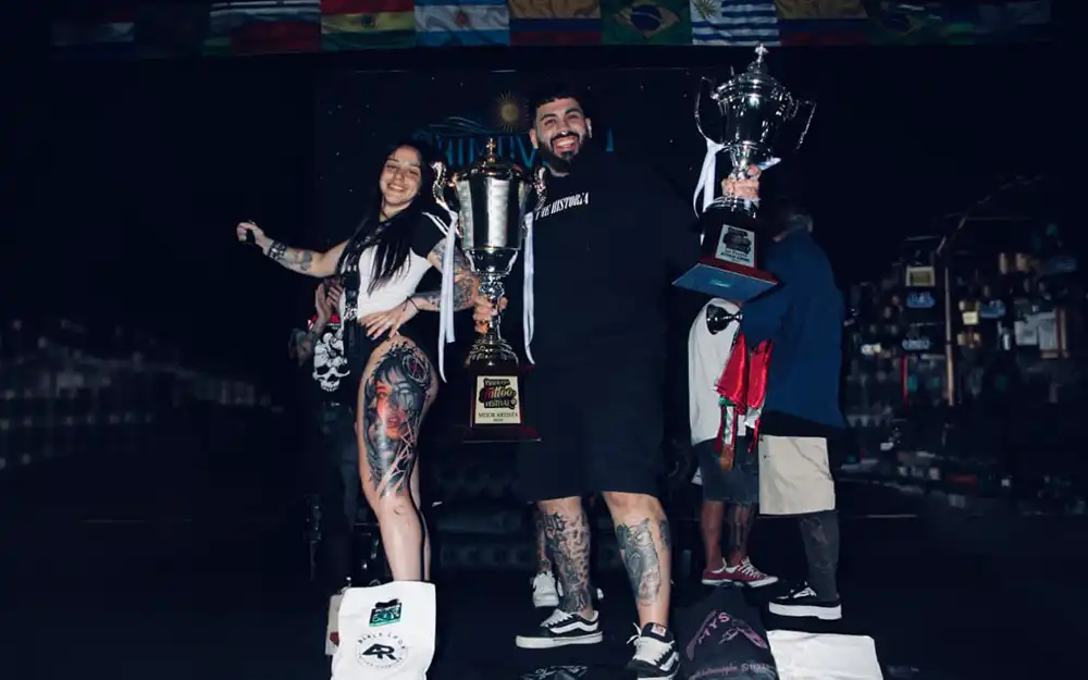 Un escobarense ganó un festival internacional de tatuaje en Buenos Aires