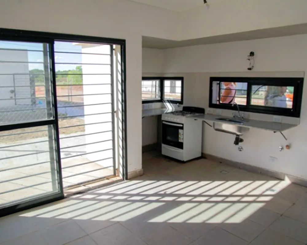 Vista del interior de una de las 72 viviendas del barrio Mermoz