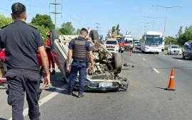Vuelco en panamericana.