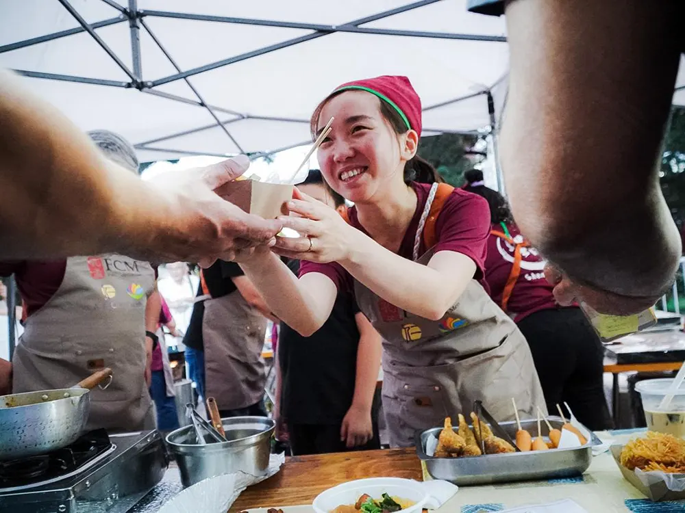 Puesto de comida en el evento de A&ntilde;o Nuevo Chino en Bel&eacute;n de Escobar