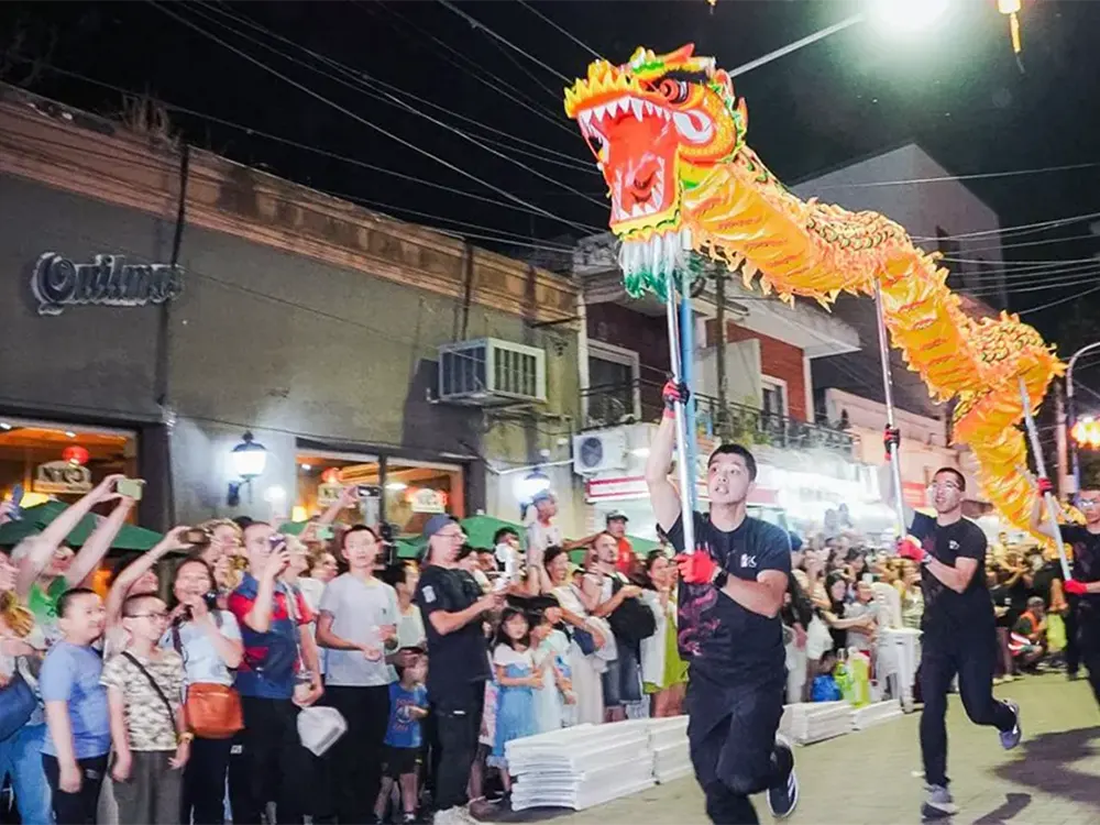 Danza de Drag&oacute;n en el evento del A&ntilde;o Nuevo Chino en Escobar