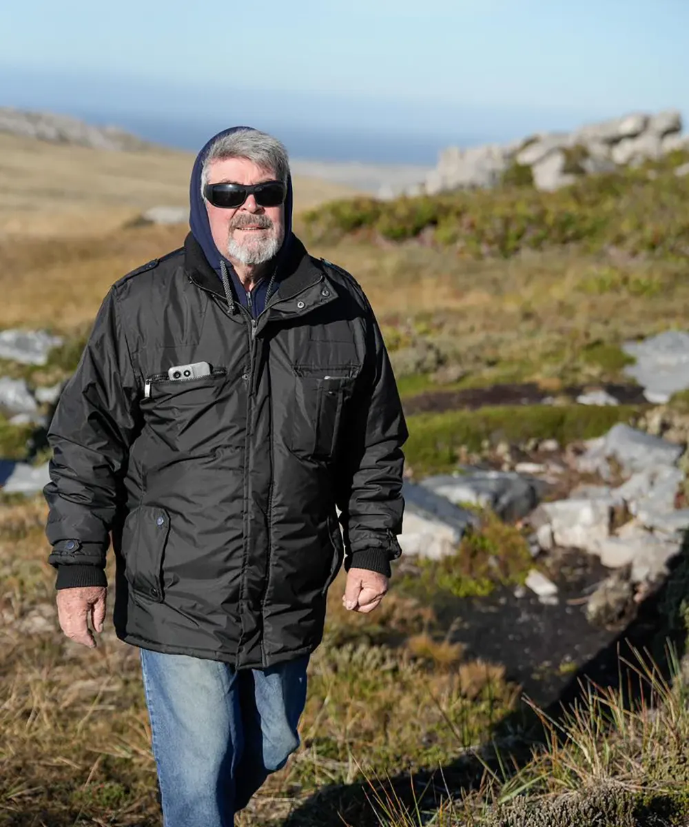 Enrique Tablada, recorriendo las islas Malvinas