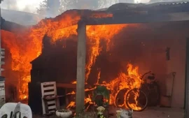 Incedio de un deposito.