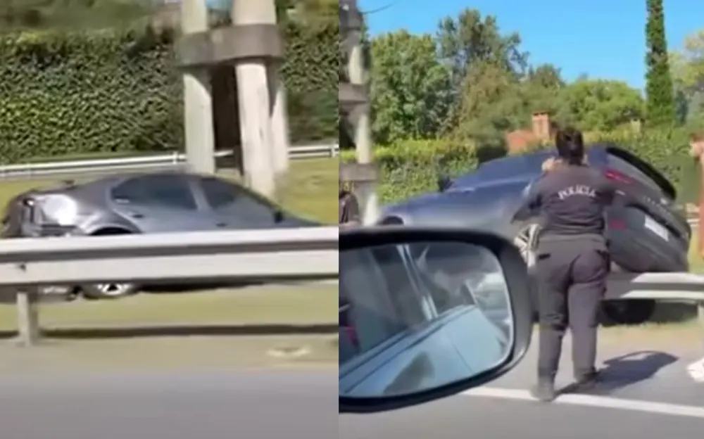 Choque entre dos autos en el kilómetro 44,5 de la Panamericana