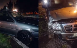 Violento choque entre dos vehículos en el kilómetro 44 de la Panamericana