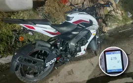 Conductor se cayó de la moto en Escobar y el test de alcoholemia le dio 2,19.