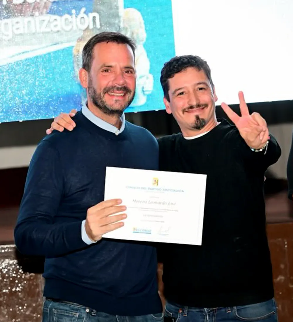 Ariel Sujarchuk junto a Leonardo Moreno