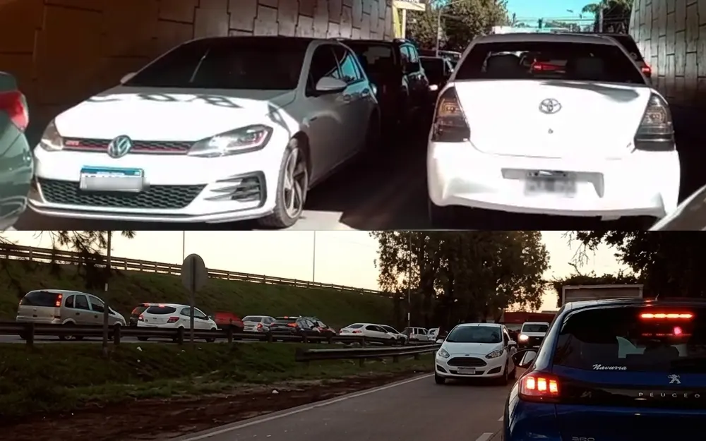 Críticas a la circulación por las colectoras a la altura del puente de Inmigrantes