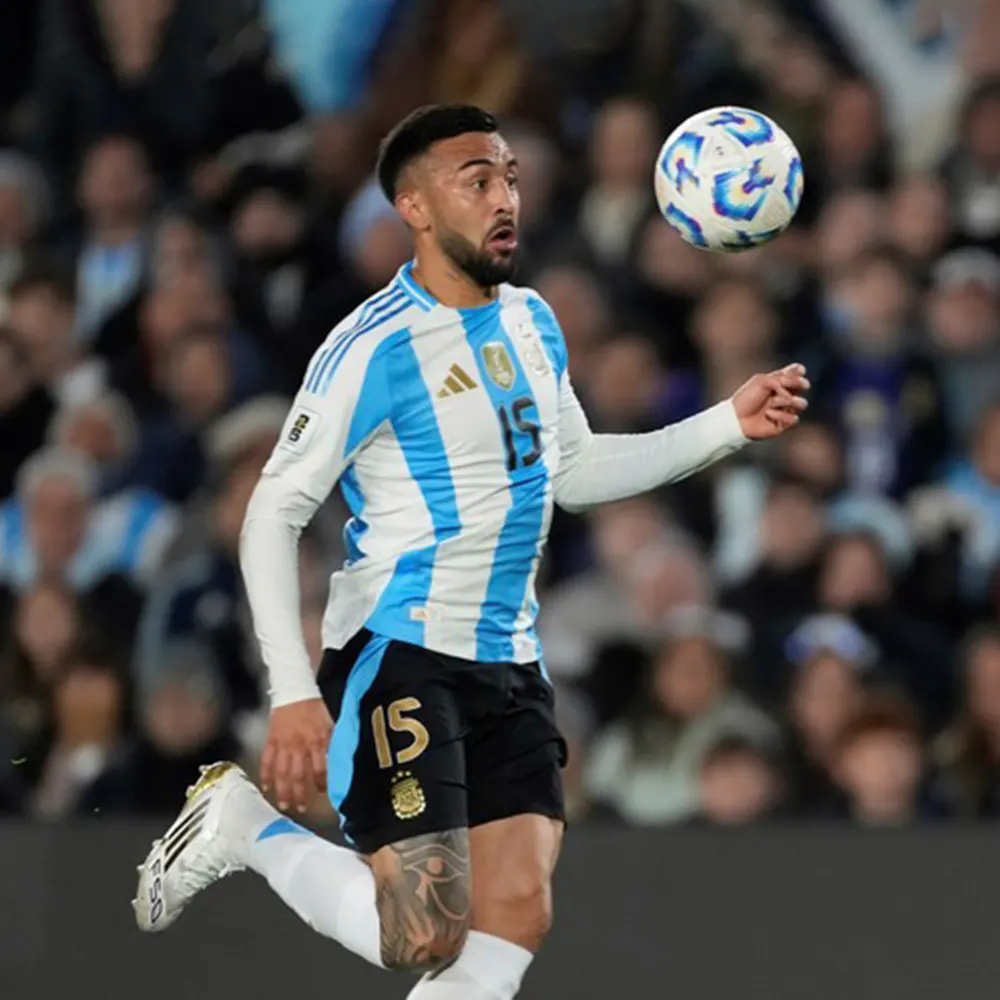 Gonz&aacute;lez en un partido de la Selecci&oacute;n Argentina.