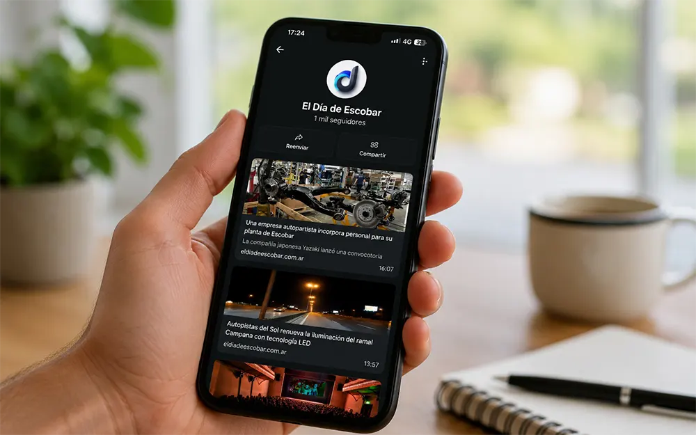 Cómo sumarse al canal de noticias de El Día de Escobar en WhatsApp