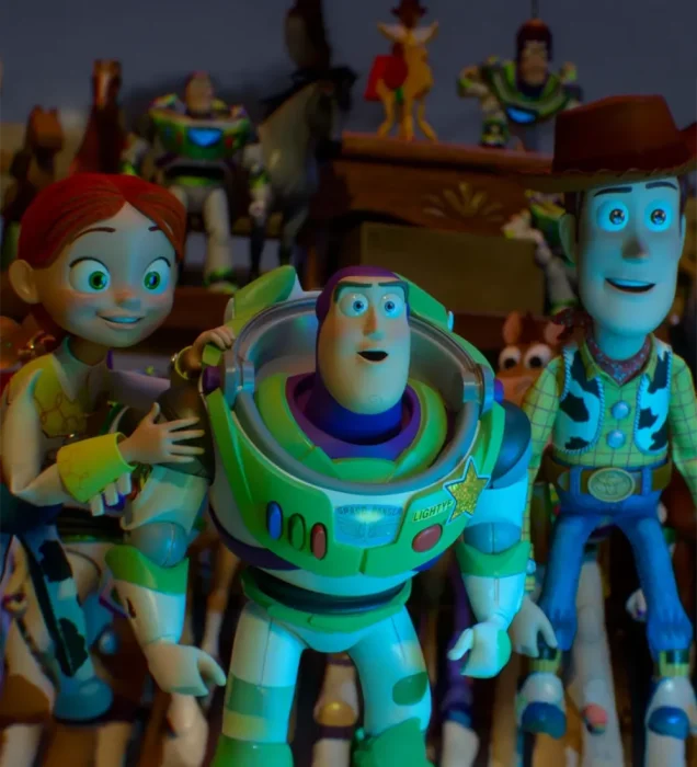 Los juguetes Woody, Buzz y Jessie