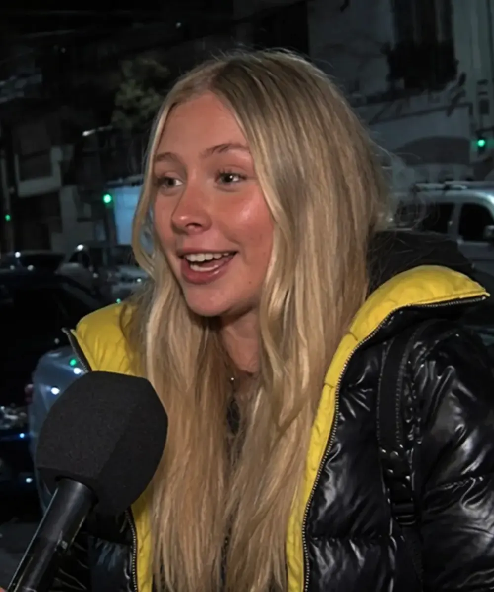 Ekaterina Ojeda en una entrevista con los medios tras el esc&aacute;ndalo con Mauro Icardi y la China Su&aacute;rez.