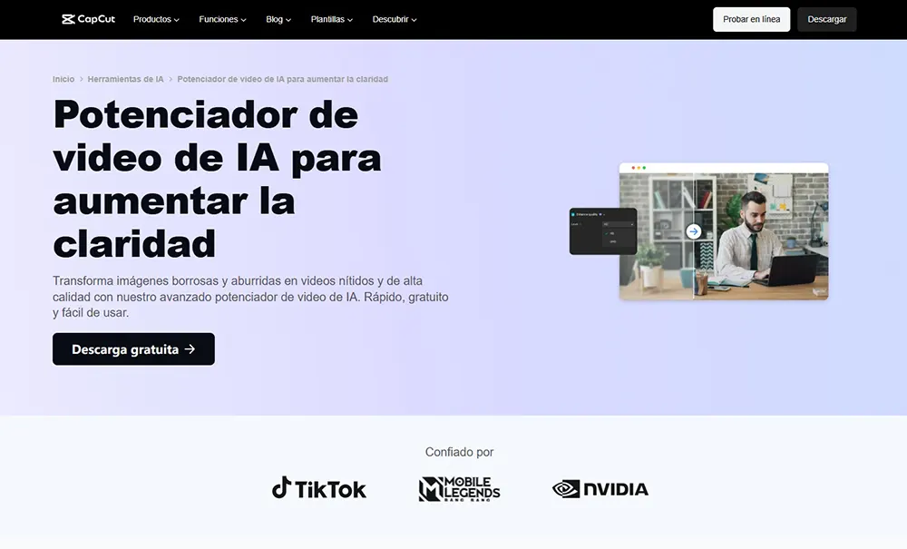 CapCut, potenciador de video con IA