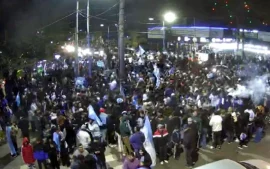 Festejos en Savio por el triunfo de Argentina