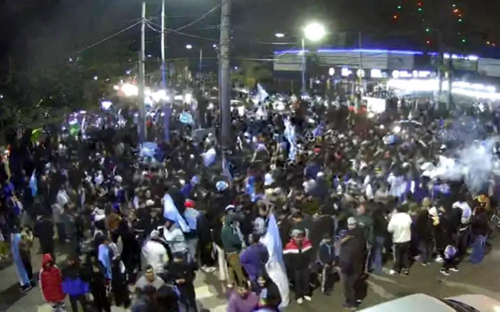 Festejos en Savio por el triunfo de Argentina
