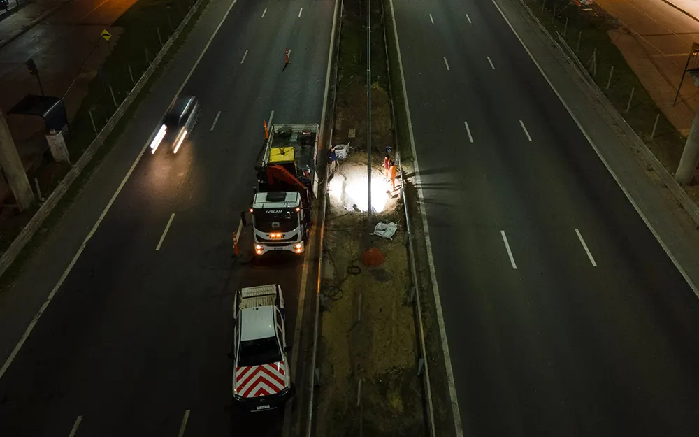 Autopistas del Sol inició la reconstrucción de la pasarela del kilómetro 50
