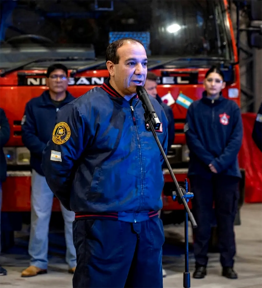 El comandante mayor de los Bomberos de Escobar, Dami&aacute;n Gonz&aacute;lez.