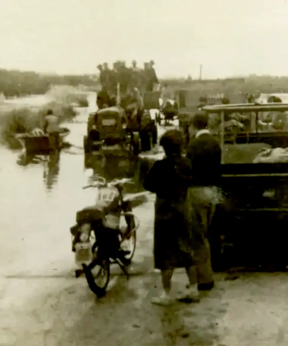autoevacuados en la gran inundaci&oacute;n de 1959 sobre la ruta 25