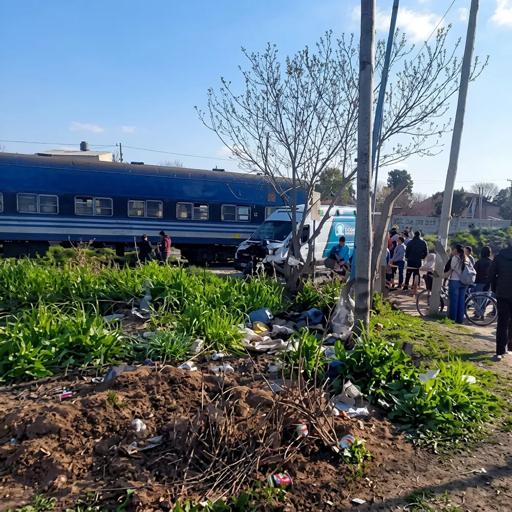 El tren Mitre, detenido por embestir a un hombre.