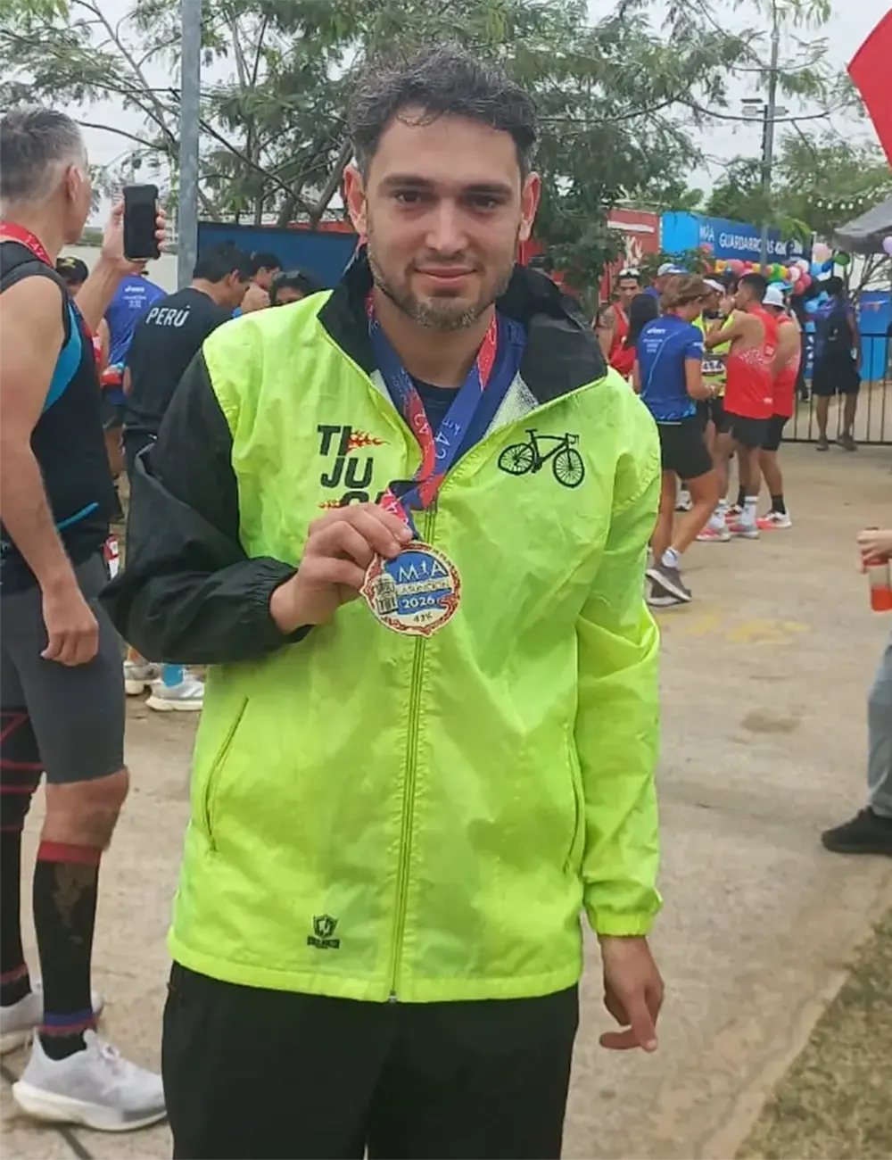 David Marega despu&eacute;s del Marat&oacute;n de Asunci&oacute;n.