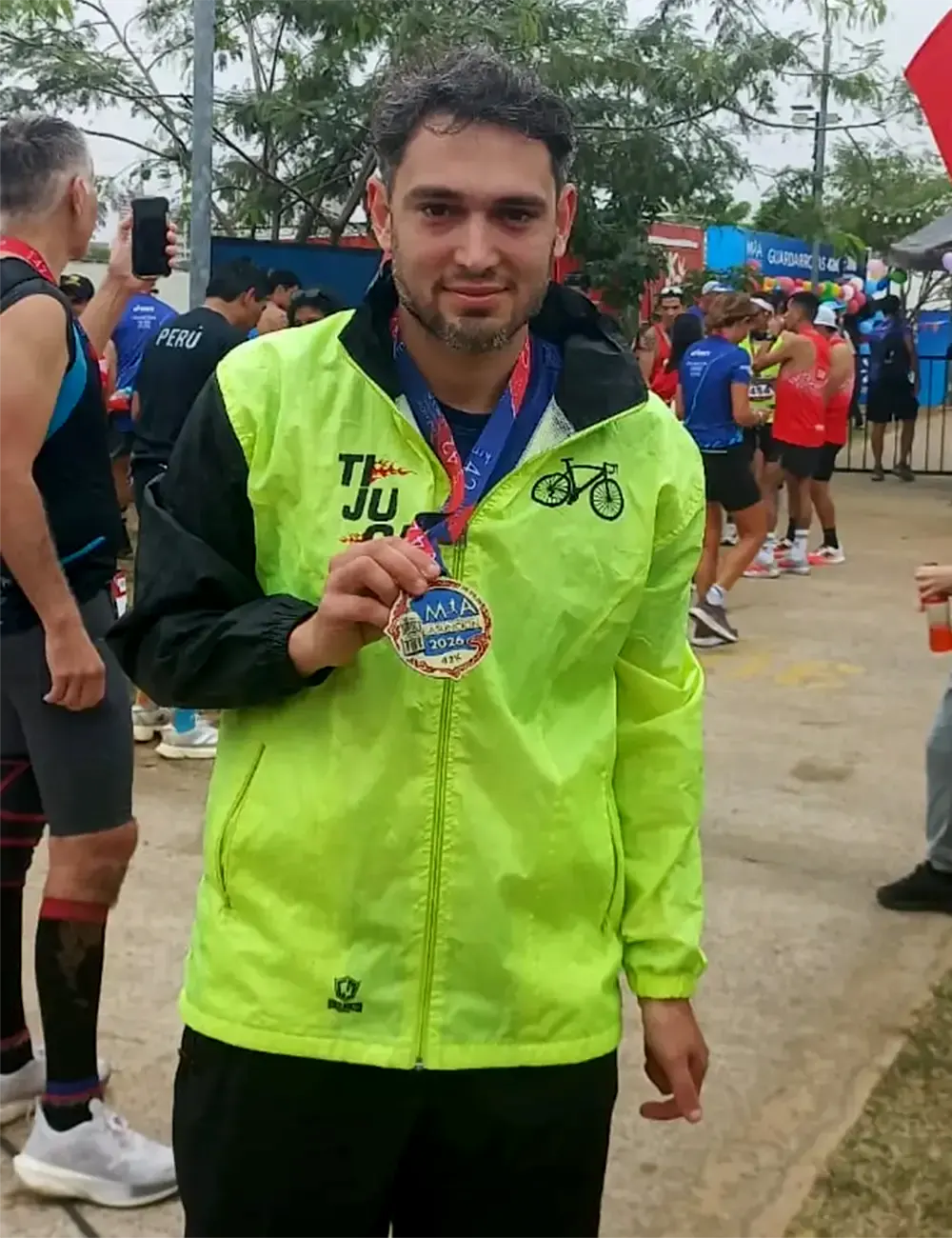 David Marega despu&eacute;s del Marat&oacute;n de Asunci&oacute;n.