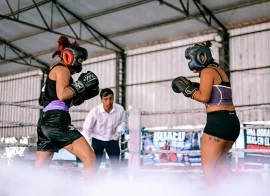 Boxeadoras de la edición pasada en Garín.