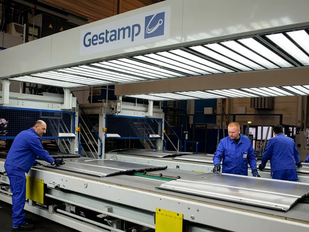 Operarios de la empresa Gestamp.