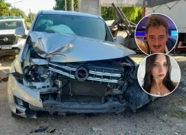El vehículo con visibles daños en la parte frontal tras atropellar a Camila Denise Algozzino.